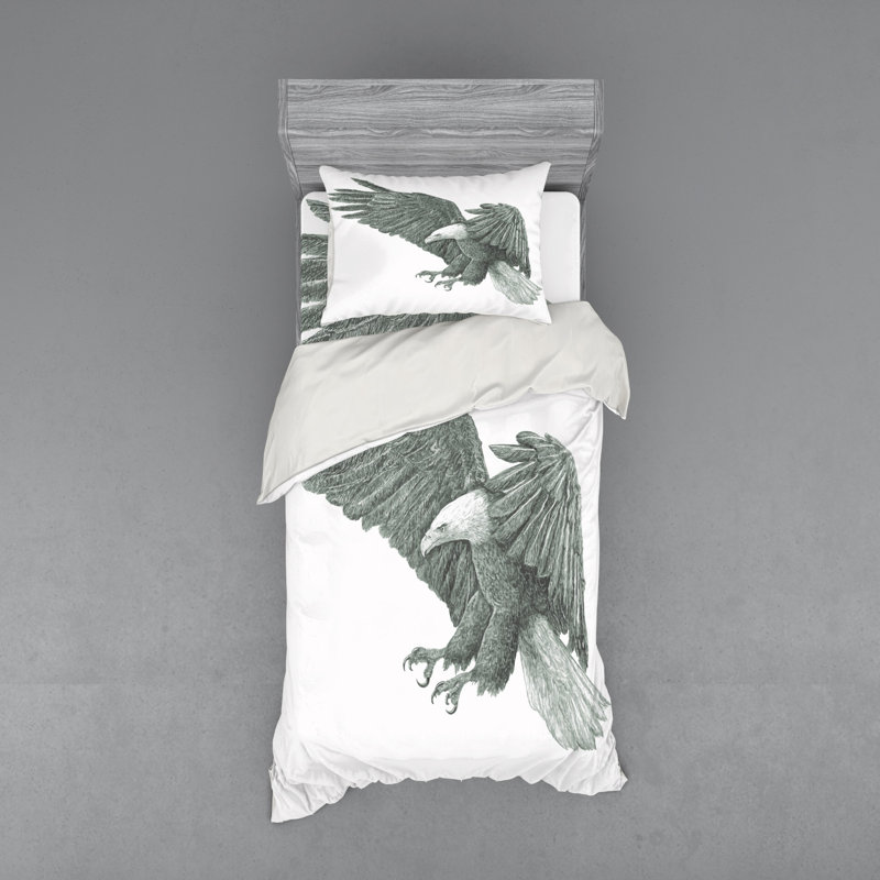 Ensemble de housse de couette eagle, Housse de couette simple TG + 2 articles suppléme