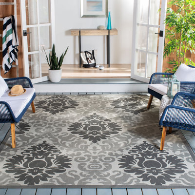 Arneshia Light Gray/Anthracite Indoor / Outdoor Area Rug