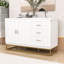 Grand lit Macintyre avec design en verre givré et accents dorés-72238661