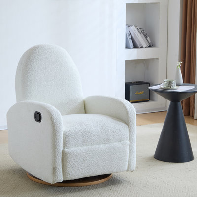 360 Swivel And Glider Recliner Chair-Beige