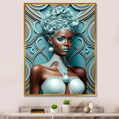 «Clemmie Gorgeous African Queen In Retro Colors I», reproduction sur toile