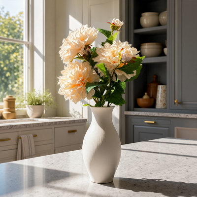 Dahlia Arrangement artificiel couleur champagne (ensemble de 3)
