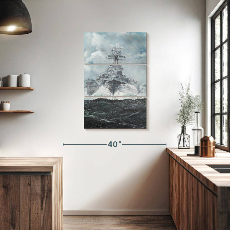 Têtes de capot Mait HMS pour Bismarck, H 38 po x l 24 po