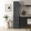 Armoire de rangement de cuisine avec portes, tablettes et tiroirs