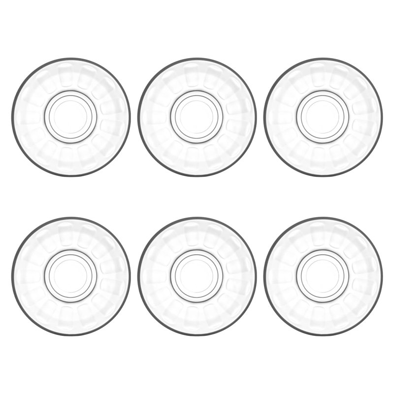 LAV - Klasik Dimpled Glass Tea Cup Saucers - 10cm