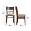 Ensemble de 2 chaises d'appoint rembourrées en bois massif Zida-959293408