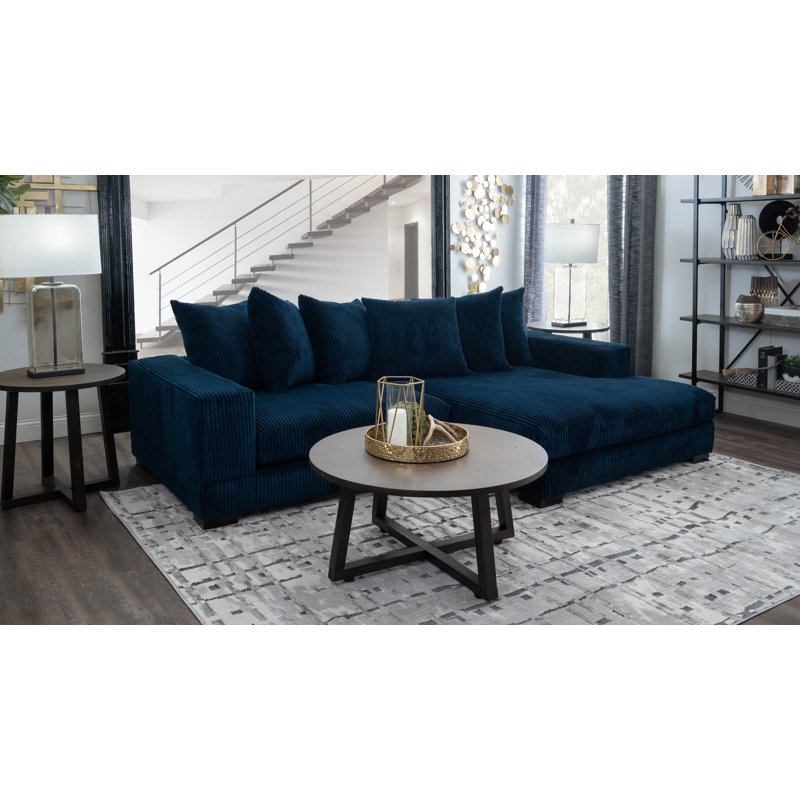 Luxe 108" Corduroy Sectional Sofa