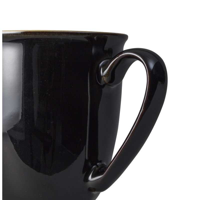 Elements Handmade Stoneware Coffee Mug, Black
