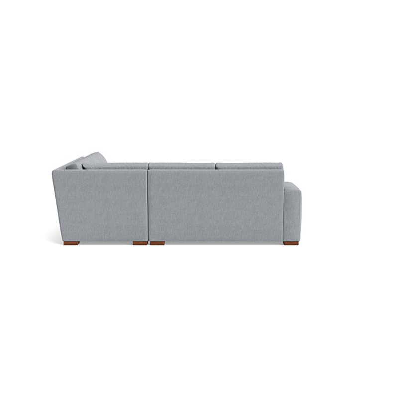 Couch Potato Sectional, Right Hand Facing, Performance Weave - Zinc