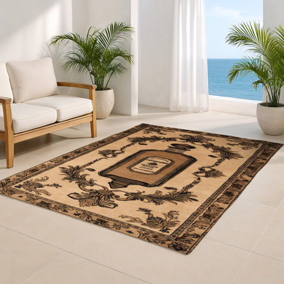 Tapis d'intérieur et d'extérieur brun français