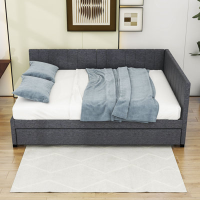 Korden Full Size Upholstered Daybed with Twin Size Trundle by Red Barrel Studio
