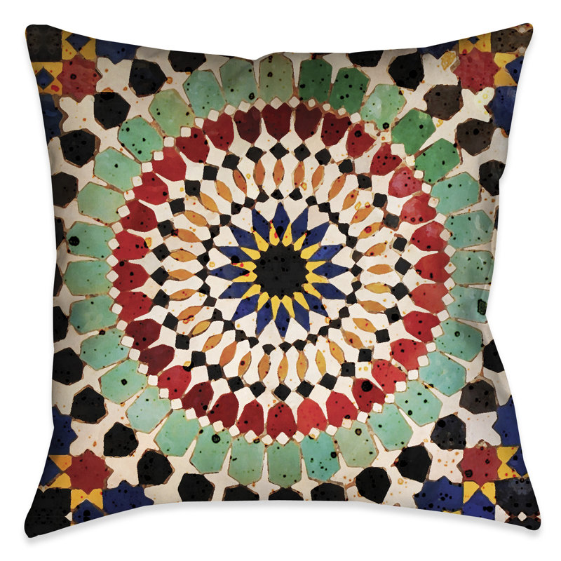 Coussin décoratif intérieur / extérieur Mosaic Tile Midnight Moutains