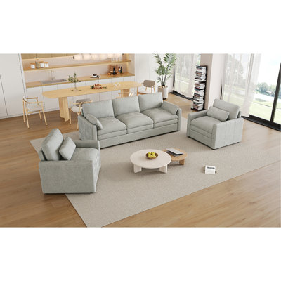 Ensemble de canapé rembourré Cozy surdimensionné Comfy Cloud Sofa