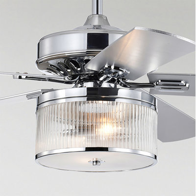 Ventilateur de plafond standard 52 pales 52 po avec télécommande et ensemble d'éclairage inclus Runhild
