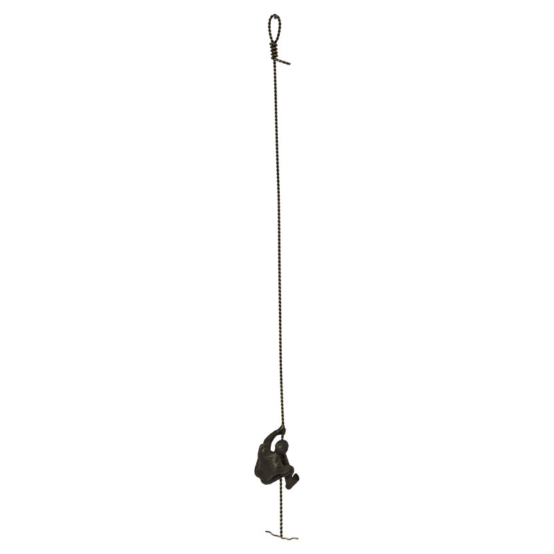 Climbing Man-Wall Mounted, Bronze