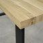 Isaias Oak Solid Wood Top Metal Base Dining Table-1855575151-1855575156