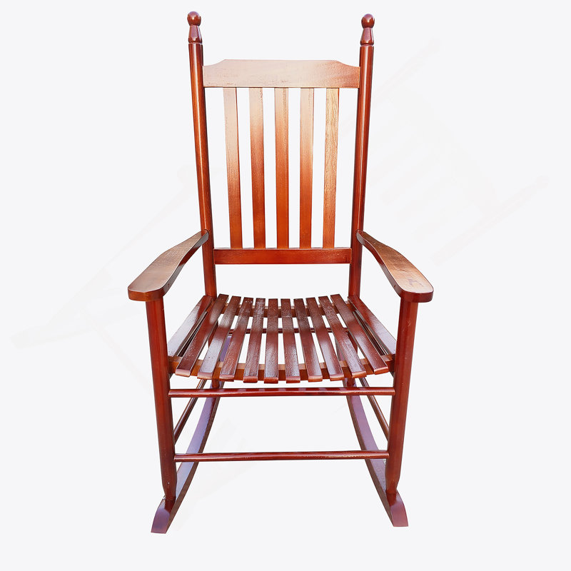 Chaise berçante en bois, Brun