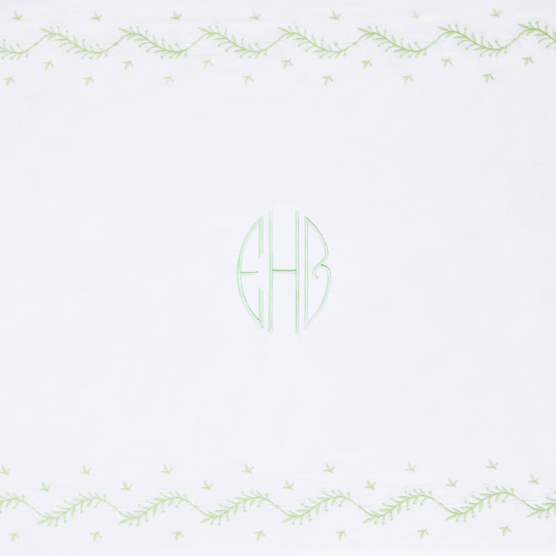 Drap de lit de bébé brodé Meadow
