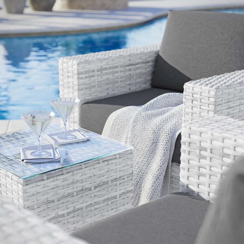 Modway Convene 3-Piece Outdoor Patio Set, Charcoal