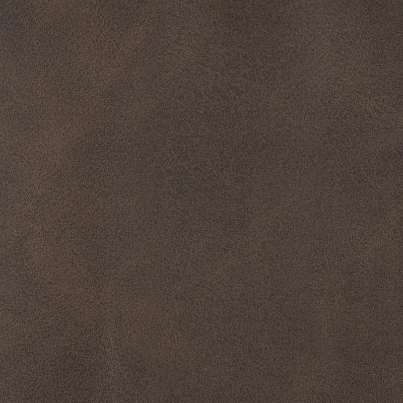 Fauteuil Levy avec base en métal noir, bois, similicuir brun foncé