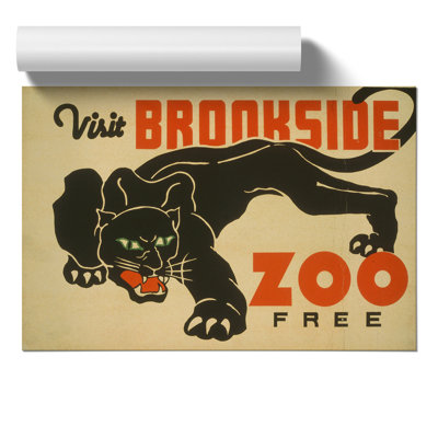 Wpa Visit the Zoo Black Panther - Frameless Print