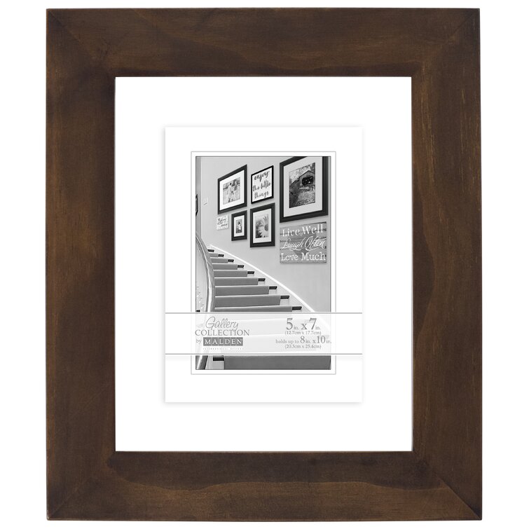 Malden malden 16x20 matted picture frame - made to display pictures 11x14  with mat, or 16x20 without mat -black