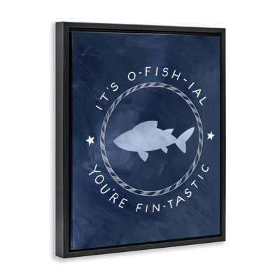  Officially Fantastic Fish Pun Canvas Wall Art by Caverly Smith