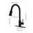 Matte Black Pull Out Kitchen Faucet, Stainless Steel, Single Handle, 3 Water Output Modes, Low Maintenance Faucet With Down In Black, Settings, Stain-521516034