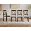 Chaises de salle à manger robustes, siège rembourré en bois d'hévéa, cuisine de style campagnard-2146805287