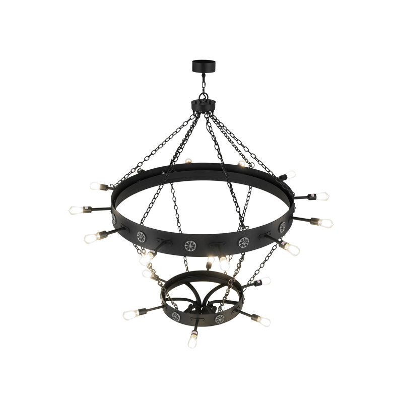 Lustre à niveaux 18 lumières unique Heil