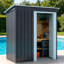 Dark Black Garden Storage Shed