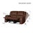 6-piece Faux Leather Reclining 5-seater Sectional With Storage Console & Cup Holders-470689675