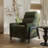 Edwin Solid Wood Upholstered Recliner Transitional Traditional Wide Armchair Faux Leather / Linen-1980110388