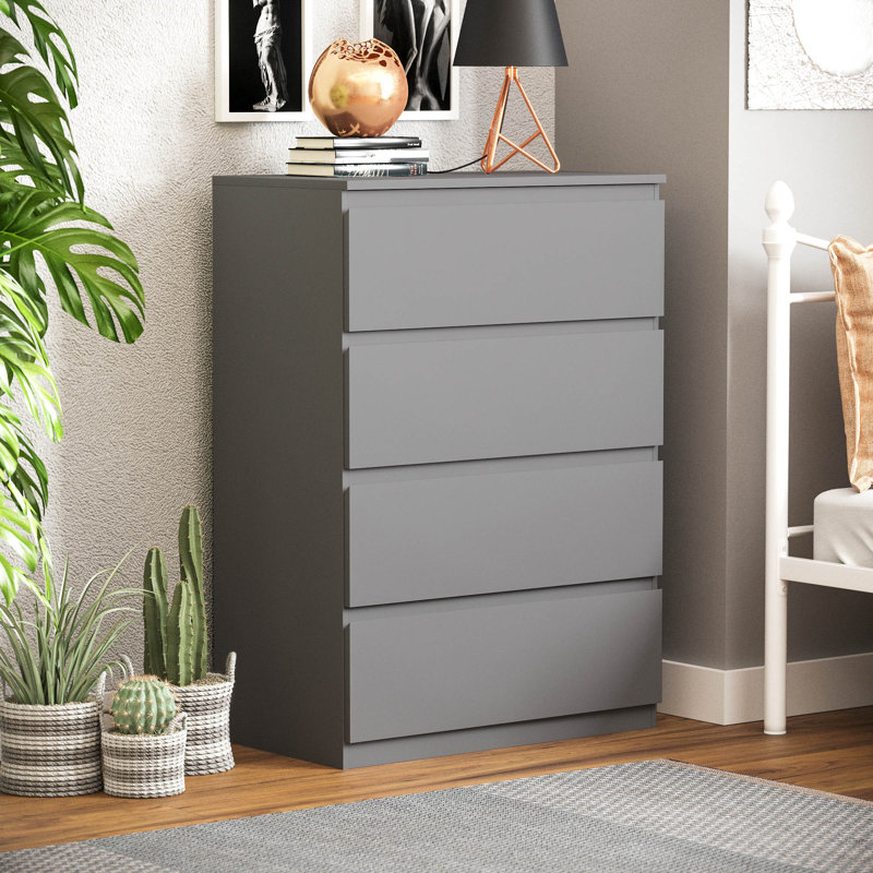 Cunha 4 Drawer 70Cm W Chest, Grey