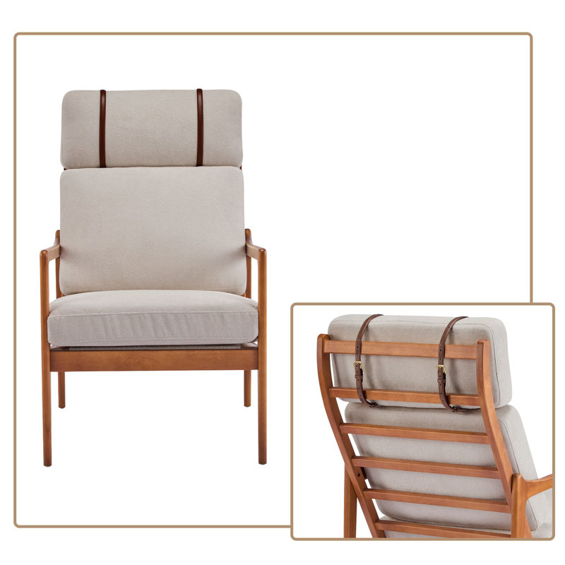 Méridienne Mid-Century, Tissu gris pâle