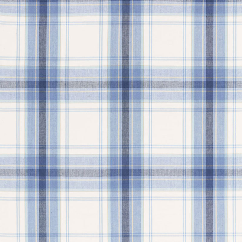 St. Martin Plaid Fabric, Blue