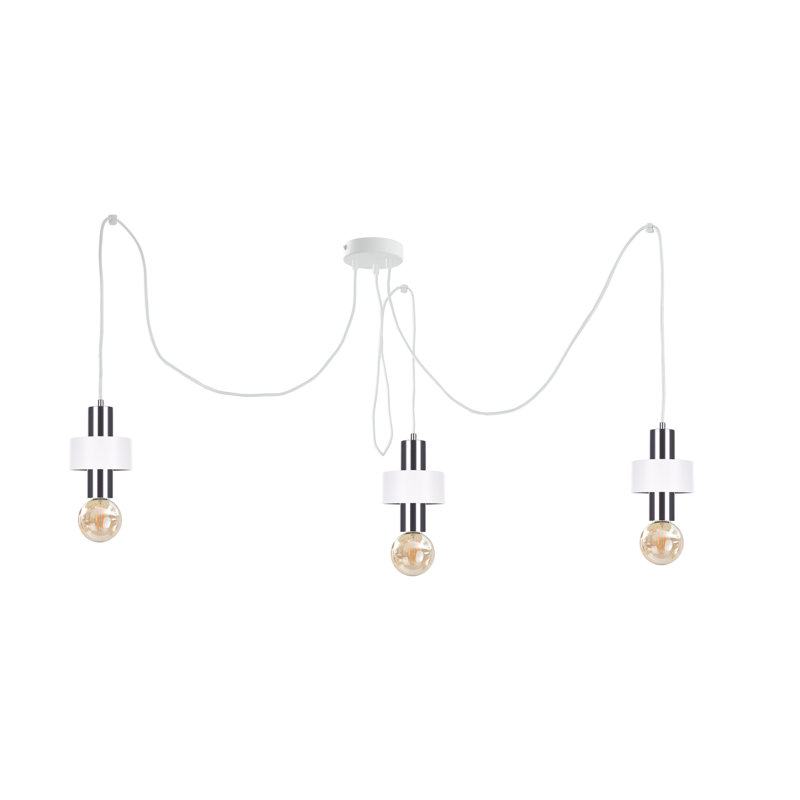 Bernda 3 - Light Cluster Pendant, White/Silver