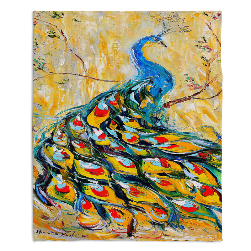 Couverture lumineuse sherpa doux peacock i, l 51 po x L 60 po