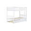 Lit simple superposé en bois d'hévéa simple avec lit gigogne, convertible en lit simple, lit superposé simple avec échelle et garde-corps de sécurité-1953850586