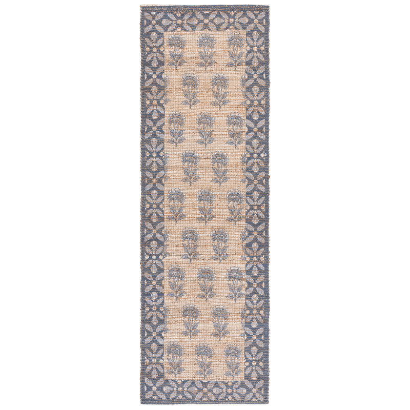 Saffron Hand Woven Performance Floral Indoor Rug, Square 6'
