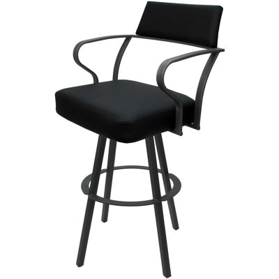 Tabouret de bar pivotant en métal 34 po Keiley