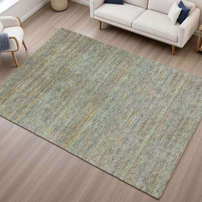Premium Machine Washable Mayfield AMF2148 Striped Rug