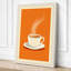 Steaming Coffee Cup Retro - Wrapped Canvas-131763742-131763744