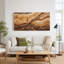 «Wavy Layered Wood Grain in Earth Tones», art mural sur toile-523590957