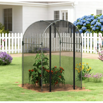 Galvanized Steel Plant Protection Cage And Crop Tent With Zippered Door | Gift Idea