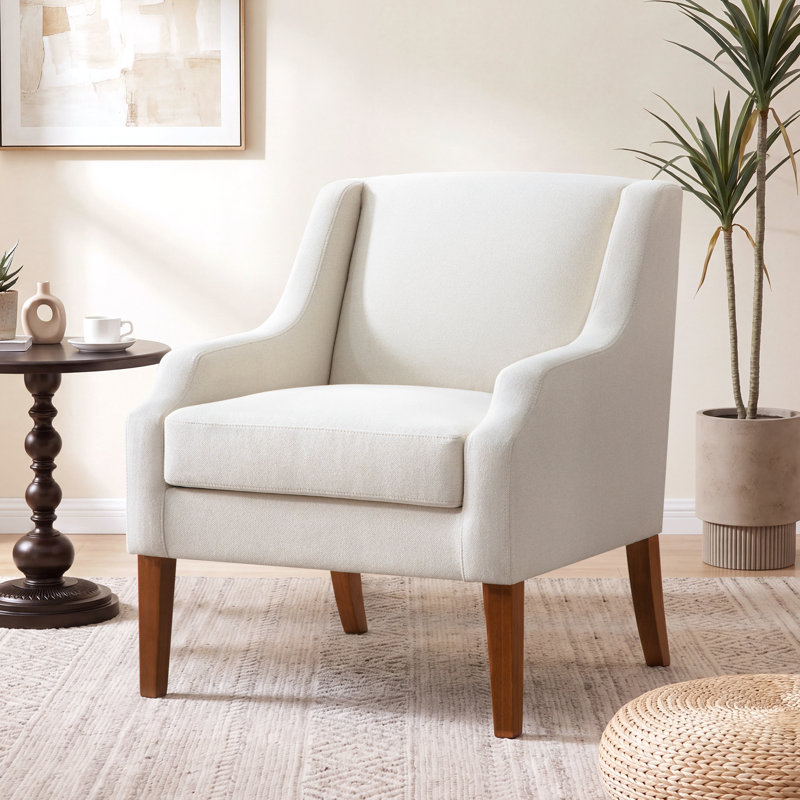 Halcott Upholstered Accent Chair, Beige