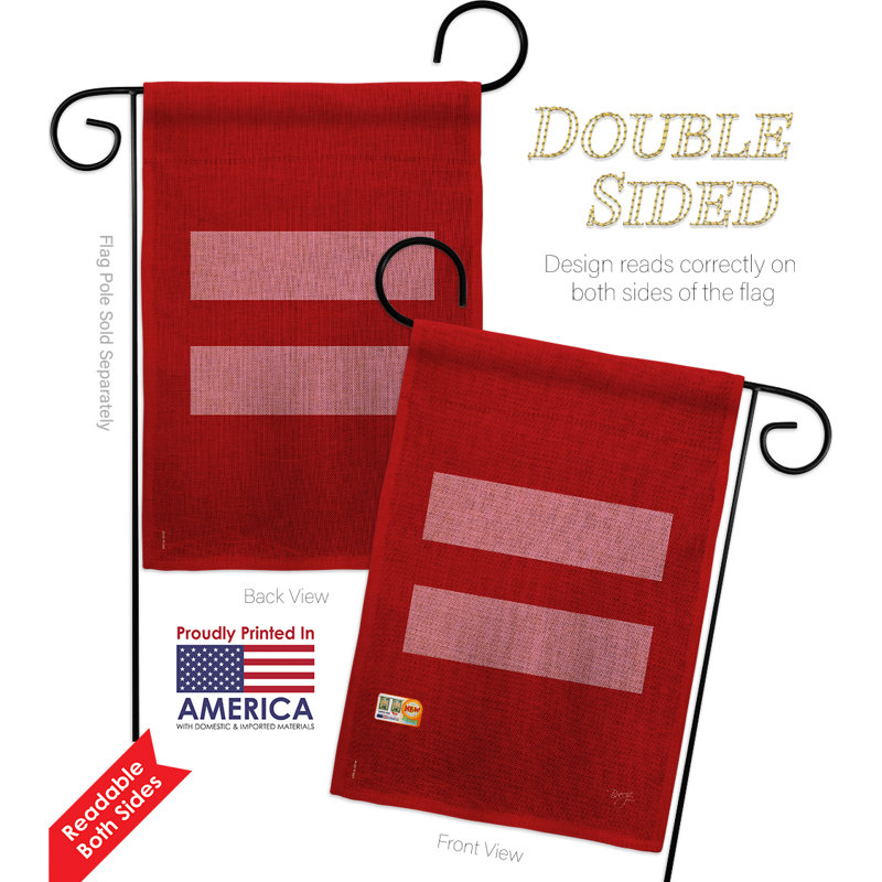 Double Sided 18.5'' H x 13'' W Burlap Flag Set