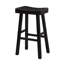 Ensemble de tabourets traditionnels en bois massif de 2 pièces, siège contour noir H 29 po-1984069840-1984069846