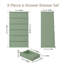 6 Ensemble de commode 6 tiroirs 2 pièces - Vert-1886782429