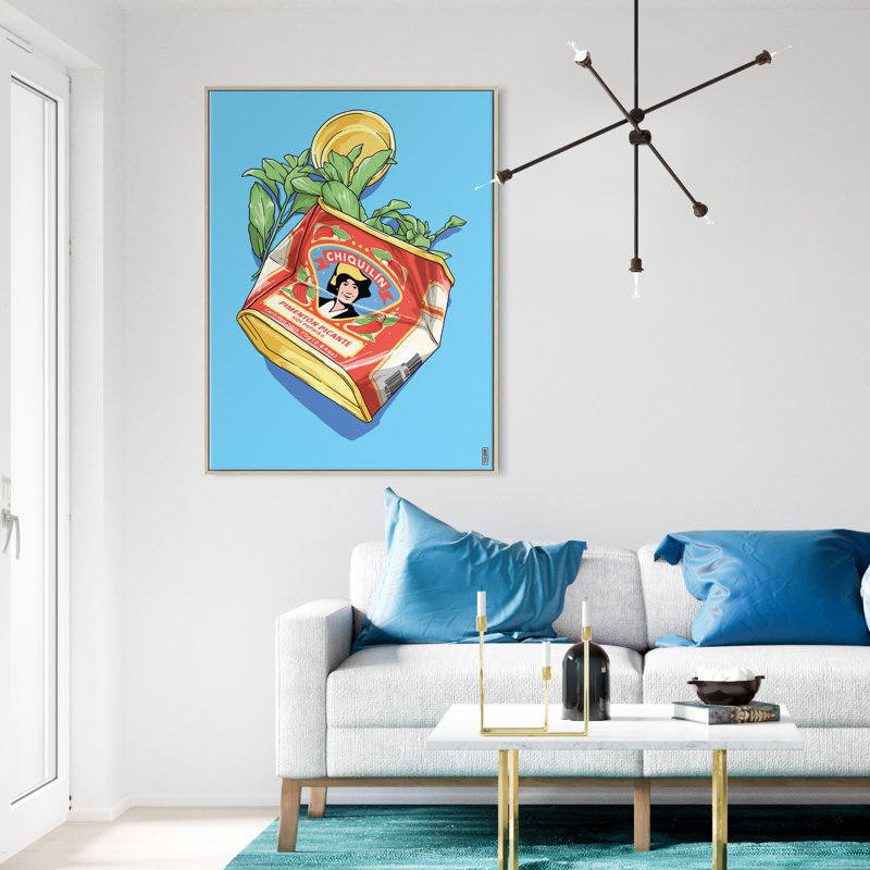 Paprika by Hugo Mathias - Print, Brown Framed Canvas, 102"H x 76"W x 5"D